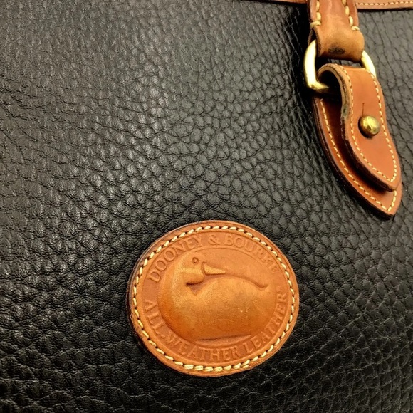 ❌SOLD❌ EUC [Dooney & Bourke] Classic Vintage Pebbled Black Leather Satchel - Picture 9 of 11